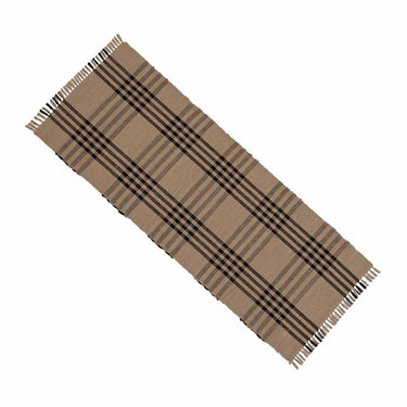 Oat Black Chesterfield Check Black Table Runner TR590023 - The Fox Decor